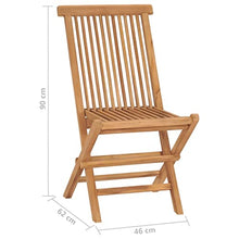 RJPLMFV Folding Patio Chairs 8 pcs Solid Teak Wood Outdoor Chairs Balcony Chair Deck Chairs for Gardens, courtyards