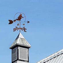 Witch Weathervane Wind Vane Weather Vane with Wind Direction Indicator, Outdoor Metal Bracket Weather Vane, Professionnel Measuring Tool Garden Courtyard Decoration