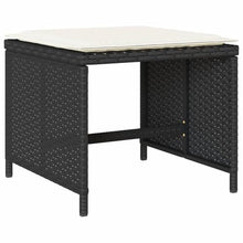Todiikf 15 Piece Patio Dining Set, Black PE Rattan Outdoor Wicker Dining Table and Chairs with Cushions, Space Saving Cube Design Garden Furniture for Backyard and Patio