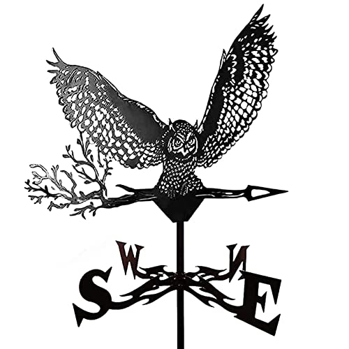 Roof Decoration Weather Vane Animal Metal Weathervane Wind Direction Indicator with Anti-Rust Coating for Garden Farm Decor Farmhouse Decorative (Style 2)