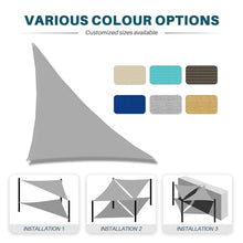 COARBOR 21' x 21' x 29.7' Right Triangle Sun Shade Sails Wire Rope Hemmed All Edges Strong Double Stitched Seam Super Heavy Duty Perfect for Patio Deck Yard Garden-Beige