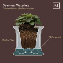 Mayne Fairview Self-Watering Rectangular Trough Planter, Espresso