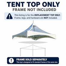 TentandTable 15' x 15' High Peak Replacement Tent Cover - Clear