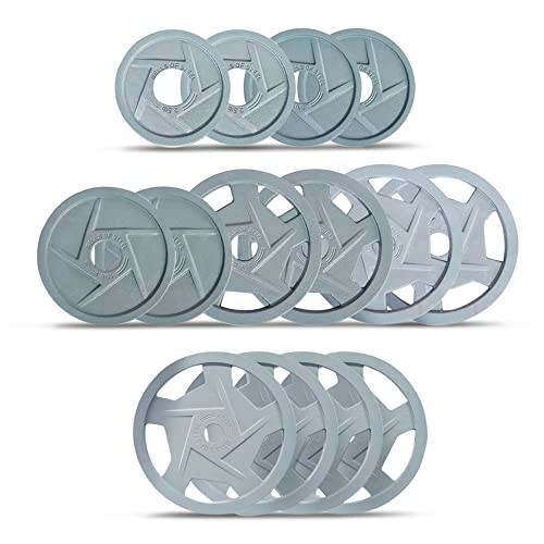 Bells of Steel Cast Iron Weight Plates - Mighty Grip Olympic Weight Plates Gray