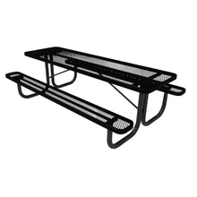 COATEDOUTDOORFURNITURE 8Ft Rect Picnic Table, Expanded, Black