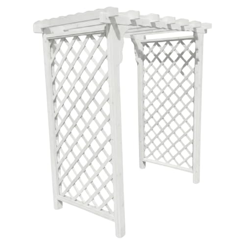 Keystone Amish Co. Manchester Cedar Arbor, 5-Foot, White Paint