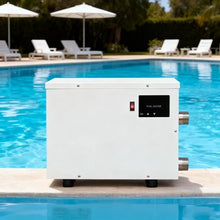 aromaoveite 220v/380v Swimming Pool Heater, Electric Swimming Pool Heater/Hot Tub Thermostat with Touch Screen, Suitable for Above-Ground and Underground Swimming Pools, Spa Pools and Bathtubs. 5.5kw