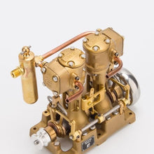 Kafoopolly RW-L2 Mini Steam Engine, Inline Double Cylinder Reciprocating Steam Engine Model for 70-130cm Steamships (Forward and Reverse Rotation/Without Boiler)