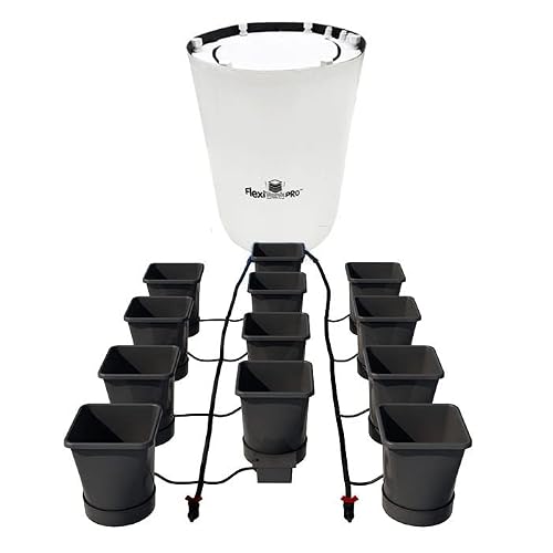AutoPot 12Pot XL System with 6.6 Gal Plastic Pots and 60 Gal PRO FlexiTank (*Includes AIRBASES and AIRDOMES) Self-Watering, Gravity-Fed Hydroponic System (12PotXL - 6.6 Gal - 60 Gal PRO FlexiTank)