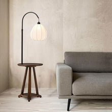 LUYOUBOZHU Floor Lamp Mid-Century Floor Lamp with Side Table,Bedside Standing Light for Bedroom