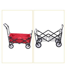 ZGLINMZ Outdoor Folding Trolley Garden Cart Trolley Foldable Pull Truck with Wheels Camping Trolley for Garden Gardening Camping