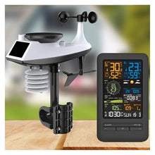 CVGfko WiFi Tuya Weather Station Alarm Color Digital Hygrometer Thermometer Wind Speed Direction Rainfall Light Index Air Quality Meter