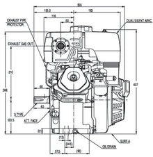 New Honda GX270UT2XQA2 9HP 270cc Gas General Purpose Engine