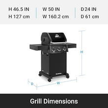 Broil King 864057 Crown 310 Shadow 4-Burner Natural Gas Grill in Black