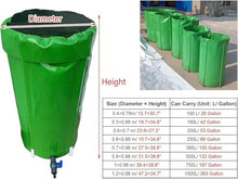RKUVPAE Rain Barrels 100 160 200 500 1000 Gallon, Rainwater Collection Barrel for Garden Farm Watering, Foldable Storage Tank Bag Bladder, Green (Size:0.6x0.88 m/250 L/66 Gallon)