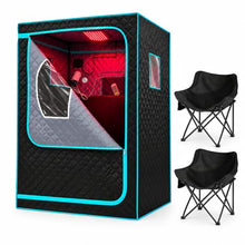 AURGOD 2 Person Portable Infrared Sauna for Home with Red Light, 1500W 120V