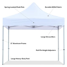 Pro Expo 10x10 Heavy Duty Aluminum Canopy Tent Package Waterproof Fireproof White