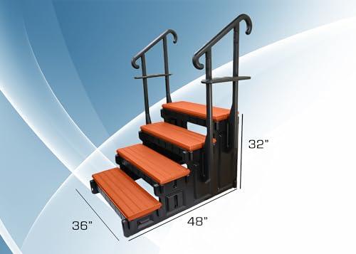 Confer Plastics 4 Step Signature Spa Steps Redwood