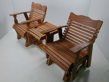 Kilmer Creek Rustic Finished 6 Foot Cedar Porch Settee Glider, Amish Crafted