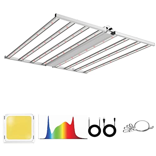 OSTEK 660W LED Grow Light with High-Efficiency LM301B & 660nm Deep Red Diodes, 3.0 μmol/J High Efficiency, Dimmable Full Spectrum, Foldable Silent Design, Replaces 1200W HPS for 6x6ft Indoor Plants