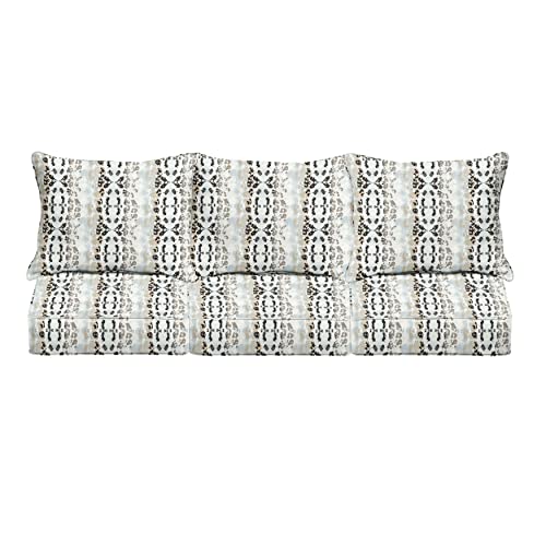 Sorra Home Mali Outdoor/Indoor Cushion Set, 27 x 30 x 5, Multi Color 6 Count