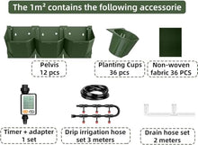 CHAGME Self Watering Vertical Pocket Garden Wall, Vertical Living Green Wall Planter Outdoor Hanging Hanging Planter Bags Wall Planting Pot for Indoor/Outdoor/Balcony-A