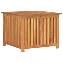 UUGRANDTO Garden Storage Box Natural Wood Solid Acacia Wood 29.5x29.5x22.8 in Outdoor Furniture Storage Boxes