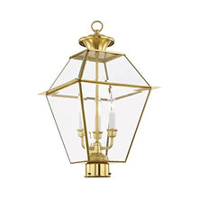 Livex Lighting 2384-02 3-Light Light Fixture, Polished Brass