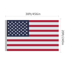 EMBROID Giant American flag for outside 20x38 Ft Embroidered Brass Grommets