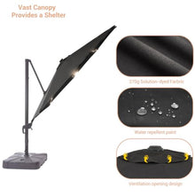 OROTLECT 11' Lighted Cantilever Umbrella with Base