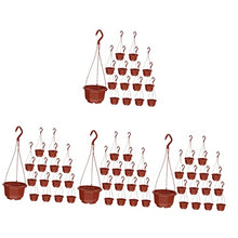 15 Sets Plant Small Balcony Decoration Basket Patio Chlorophytum Decor Planter and Coffeexcm Drainage for Scindapsus Round Pot Plants Garden Flower Orchid Porch Pots (Coffeex4pcs 13X7.5CMx4pcs)
