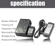 «10 Pack» 13.2V 7800mAh Ni-MH Rechargeable Battery Pack for BTR-08 Fujikura Fusion Splicer FSM-60S 18S 60R with Equipment Battery Charger
