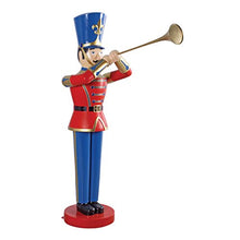 Design Toscano 6 Foot Tall Nutcracker Ballet Trumpeting Toy Soldier Holiday Decor Full Color