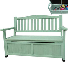 WZYPZFCL Terrace Park Benches Outdoor Storage Bench, Weatherproof Solid Wood Bench, Double Courtyard Bench with Backrest and Armrests, for Storing Gardening Tools/Outdoor Supplies