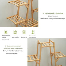 MIIKHI Wooden Plant Pot Holder Vertical Garden Planter Outdoor Plant Stands for Patio Flower Shelf Plant Rack Display Shelf