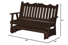 Furniture Barn USA Cedar 6' Royal English Glider Walnut Stain