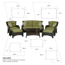 Hanover Replacement Cushions for Strathmere 6-Piece Seating Set Cilantro Green