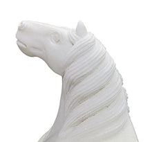 orientliving White Marble Stone Carving Horse Animal Statue Amh226