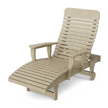 Wildridge Signature Chaise Lounge, Weathered Wood - Outdoor Weather Resistant Recycled Plastic Furniture for Patio