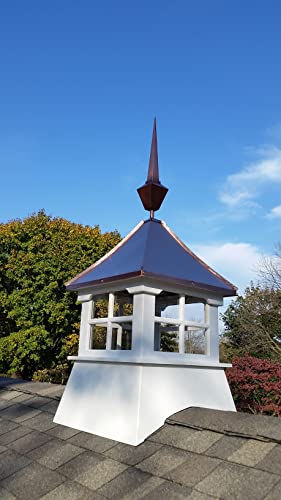 Accentua Charleston Cupola with Square Copper Finial, 24 in. Square, 63 in. High