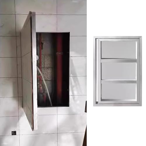 Blazea Tile Hidden Inspection Access Door, Magnetic Access Panel Push to Open, 12x24 16x16 16x22 24x24 24x36 in Aluminum Frame Wall Hatch Cover for Plumbing(34x48in)
