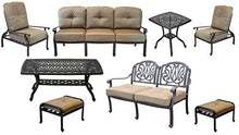 Zigzagmars Cast Aluminum Powder Coated 8pc Deep Seating Set with Adjustable Club Chairs - Antique Bronze L8