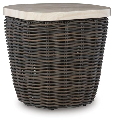Signature Design by Ashley Kimora 1-Piece Wicker Outdoor Side Table