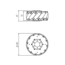 RoboCT Mecanum Omni Directional Wheel with Brushless DC Motor Black 180mmx78mm