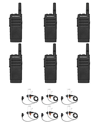 SR-Moto SL300-U-SC-2 UHF Digital DMR Radio with E346 Surveillance Headset (6 Pack)