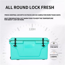 ZCBYBT 65 QT Portable Insulated Ice Chest Box Outdoor Ice Cooler Box with Wheels for Beach, Drink, Beverage, Camping, Picnic, Fishing Holds Ice Up to 3 Days,Blue