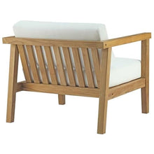 Modway EEI-3108-NAT-WHI-SET Bayport 2 Piece Outdoor Patio Teak Set, Natural White