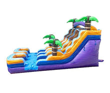 TentandTable 15FT Commercial Inflatable Double Water Slide, Tropical Purple