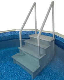 Cloud Grey Steps Swimming Pool Ladder for Aqua Select, Capacity 350 Lbs