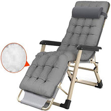 IIPOSAQQ Outdoor Reclining Zero Chair Extra Wide Adjustable Lounger Chair for Patio Garden Beach Pool with Cushions Support 200kg